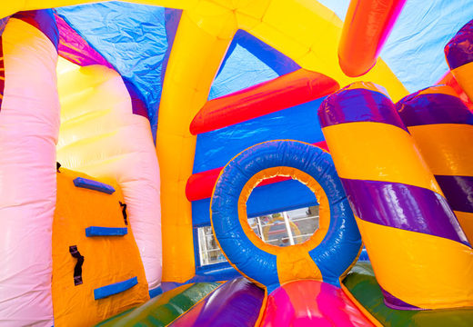 Acheter château gonflable multijoueur super gonflable sur le thème de la licorne pour les enfants avec beaucoup de couleurs