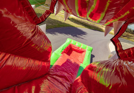 Commandez le thème super dino multijoueur gonflable avec zone de saut et toboggan pour les enfants