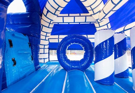Acheter château gonflable multijoueur super gonflable avec toboggan thème château bleu