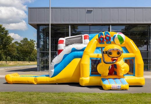 Acheter château gonflable multiplay super gonflable thème canard en caoutchouc jaune pour enfant