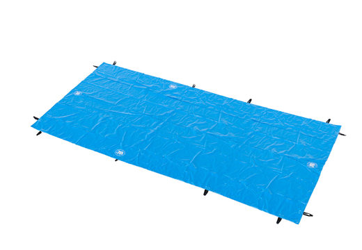 Achetez un tapis de sol bleu pour structures gonflables ou pistes tempête de 4 mètres sur 10