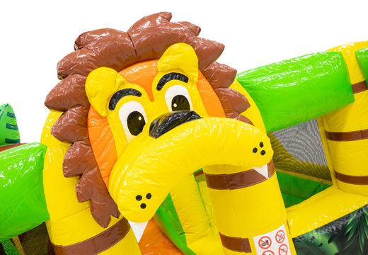 Achetez un parc gonflable coloré sur le thème Lion pour les enfants. Commandez des structures gonflables en ligne chez JB Gonflables France