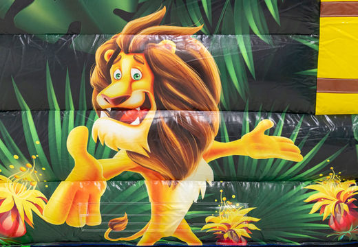 Commandez un château gonflable gonflable dans le thème Lion avec des imprimés qui correspondent au thème pour les enfants. Achetez des châteaux gonflables en ligne chez JB Gonflables France