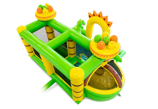 Château gonflable gonflable Dino avec imprimés pour enfants. Commandez des châteaux gonflables en ligne chez JB Gonflables France