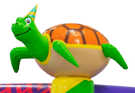 Commandez un grand château gonflable gonflable sur le thème Party pour les enfants. Achetez des structures gonflables en ligne chez JB Gonflables France