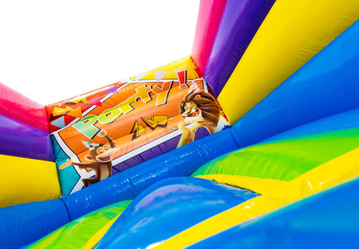 Achetez un grand château gonflable gonflable sur le thème Party pour les enfants. Commandez des structures gonflables en ligne chez JB Gonflables France