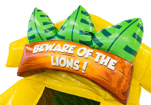 Achetez le château gonflable gonflable Funcity sur le thème du Lion pour les enfants. Châteaux gonflables à vendre chez JB Gonflables France