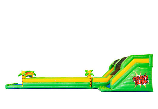 Commandez le toboggan aquatique gonflable Jungle Crazyslide de 15m pour enfants. Achetez des toboggans aquatiques en ligne maintenant chez JB Gonflables France