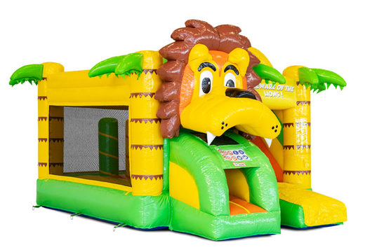 Château gonflable Mini Multiplay gonflable sur le thème du Lion en vente chez JB Inflatables. Commandez des jeux gonflables chez JB Gonflables France