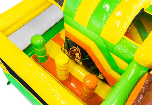 Commandez le château gonflable gonflable Mini Multiplay sur le thème du Lion pour les enfants. Achetez des châteaux gonflables gonflables chez JB Gonflables France