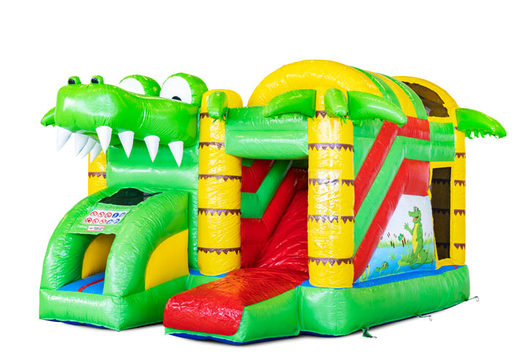 Achetez château gonflable gonflable couvert Mini Multiplay avec toboggan sur le thème Crocodile pour les enfants. Commandez maintenant des châteaux gonflables gonflables chez JB Gonflables France