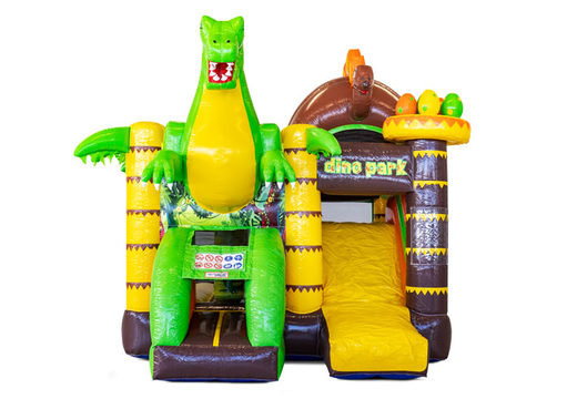 Commandez le château gonflable gonflable couvert Mini Multiplay avec toboggan sur le thème Dino pour les enfants. Achetez maintenant des jeux gonflables chez JB Gonflables France
