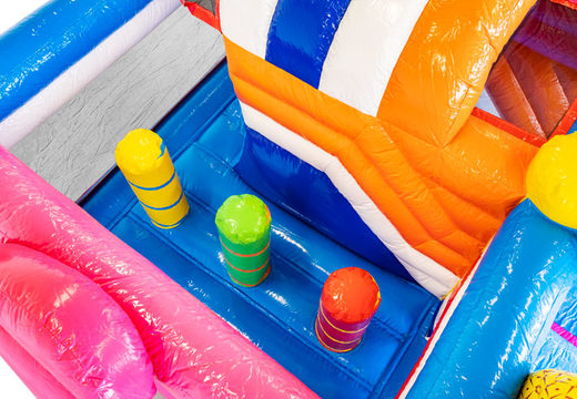 Commandez le château gonflable gonflable Mini Multiplay Flamingo pour les enfants. Jeux gonflables à vendre chez JB Gonflables France