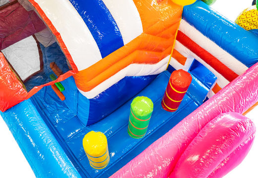 Mini coussin d'air gonflable Multiplay à vendre dans le thème Flamingo pour les enfants. Commandez des coussins d'air gonflables chez JB Gonflables France