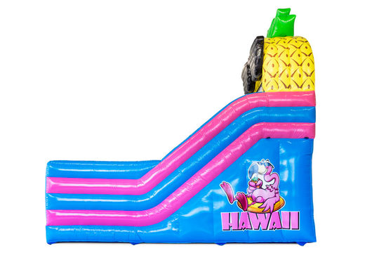 Commandez un château gonflable avec toboggan sur le thème d'Hawaï chez JB Inflatables