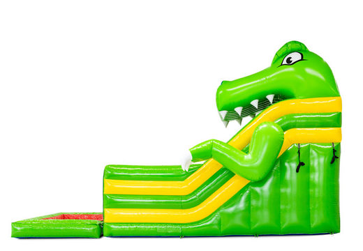 Toboggan de château gonflable multiplay en thème de dinosaure