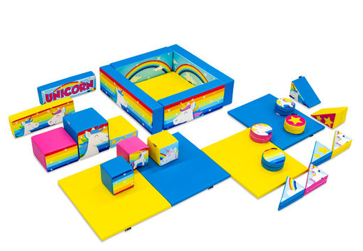 Ensemble de jeux XL sur le thème de la licorne avec des blocs colorés pour jouer