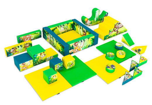 Ensemble de jeu XXL sur le thème Jungle Dino avec des blocs colorés à jouer