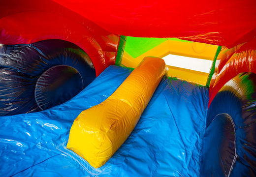 Achetez la glissière bleue, jaune et rouge du château gonflable Slide Combo double glissade chez JB