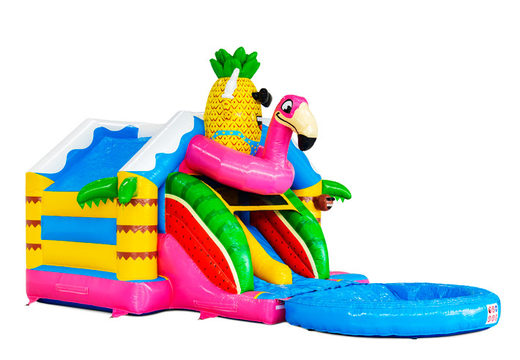 Achetez en ligne un château gonflable Slide Combo avec des figures en 3D et un toboggan