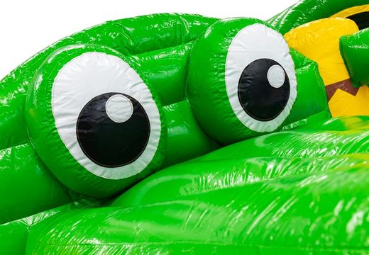 Commander en ligne un château gonflable avec un thème de crocodile et des yeux en 3D