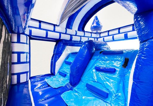 Mur d'escalade du thème du château Multiplay Dubbelslide bleu blanc