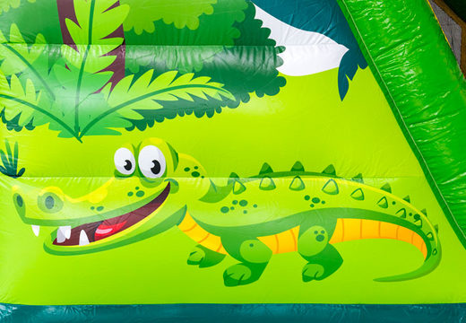 Illustration d'un crocodile dans la jungle sur le module de parcours d'obstacles Base Jump