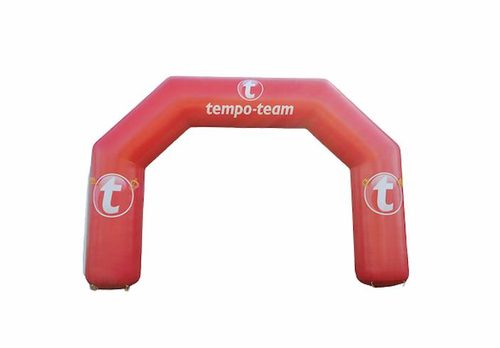 Op maat gemaakte opblaasbare reclame boog in het rood voor Tempo Team